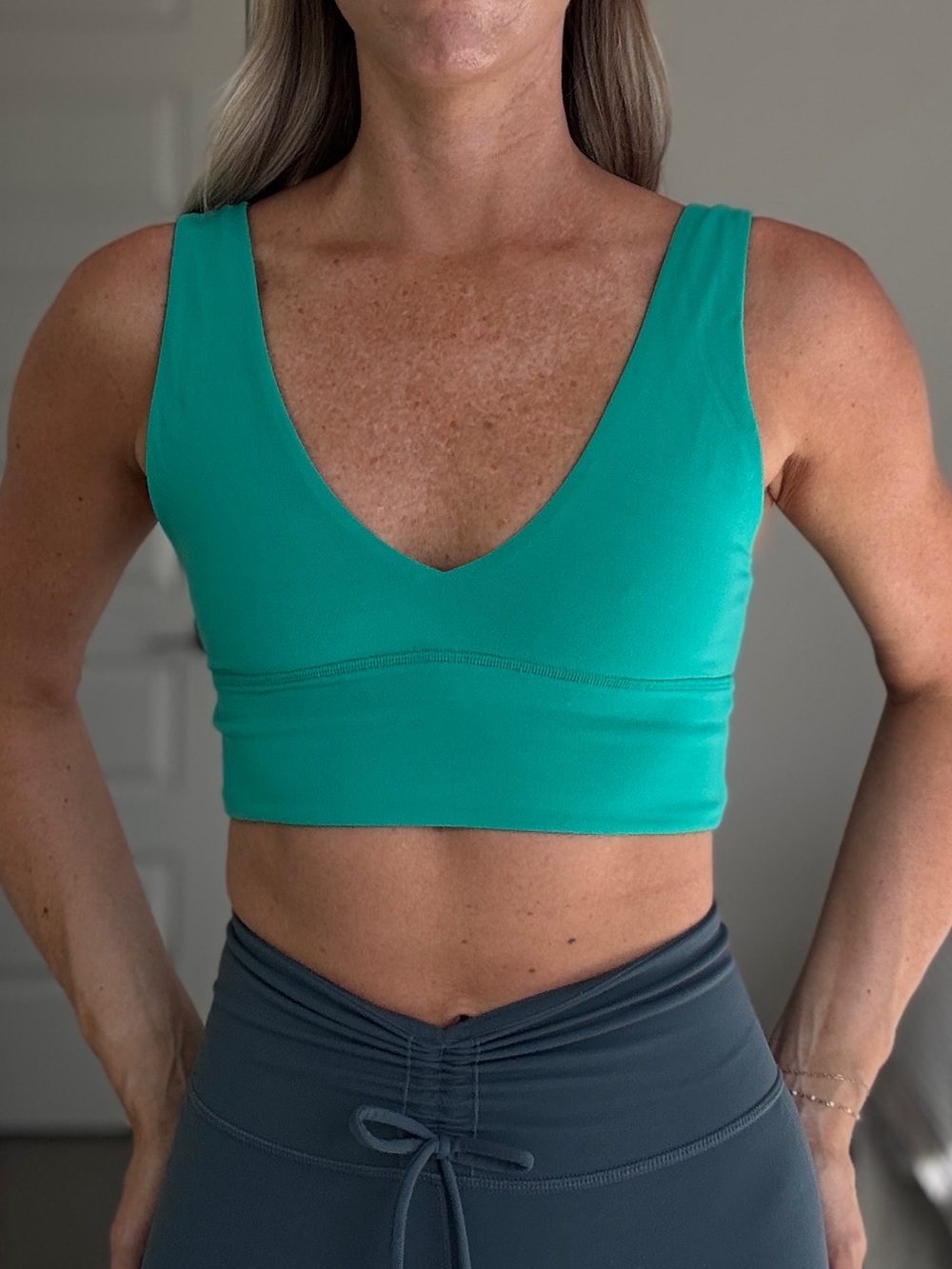 Lululemon Women’s Align V-Neck Bra - Teal/Green